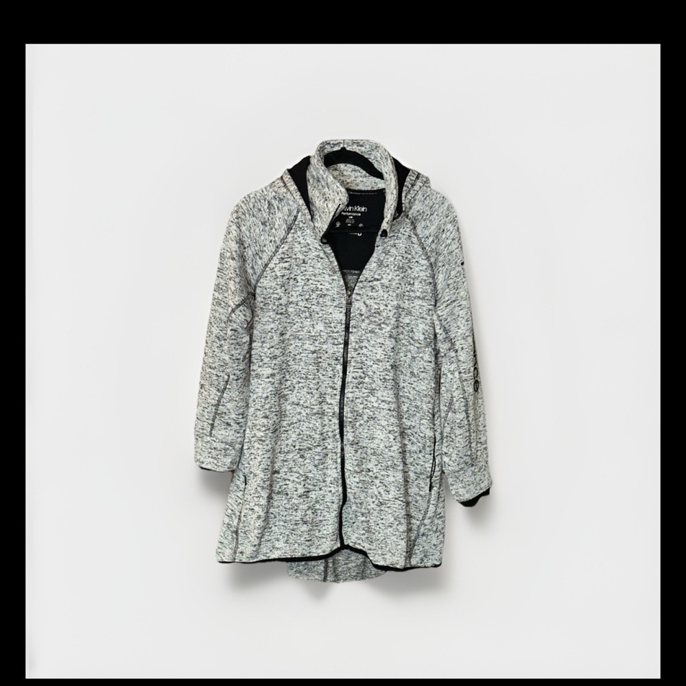Calvin Klein Performance Heathered Grey Teddy Jacket